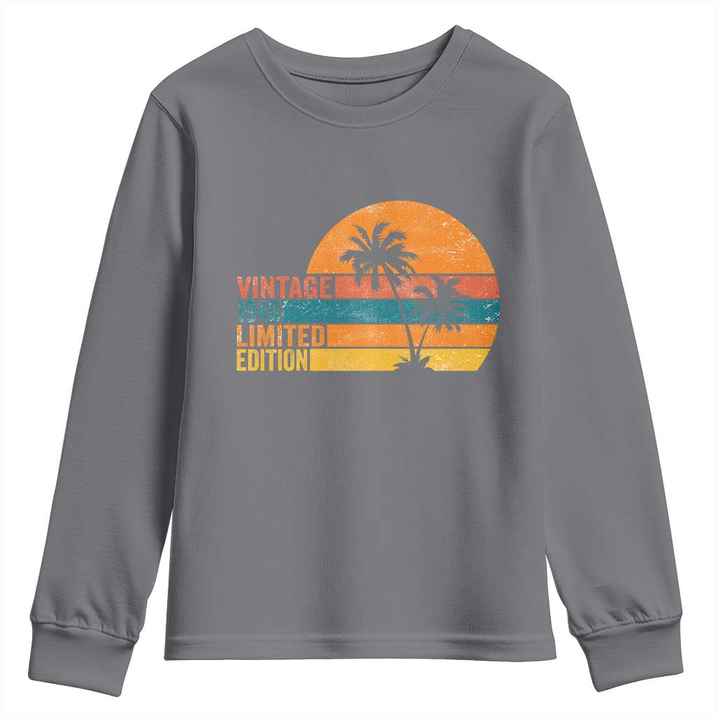 Vintage 1946 Limited Edition Youth Sweatshirt Retro Sunset 80th Birthday 80 Year Old Gifts