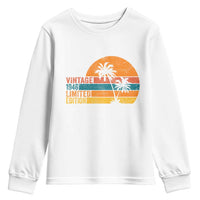 Vintage 1946 Limited Edition Youth Sweatshirt Retro Sunset 80th Birthday 80 Year Old Gifts
