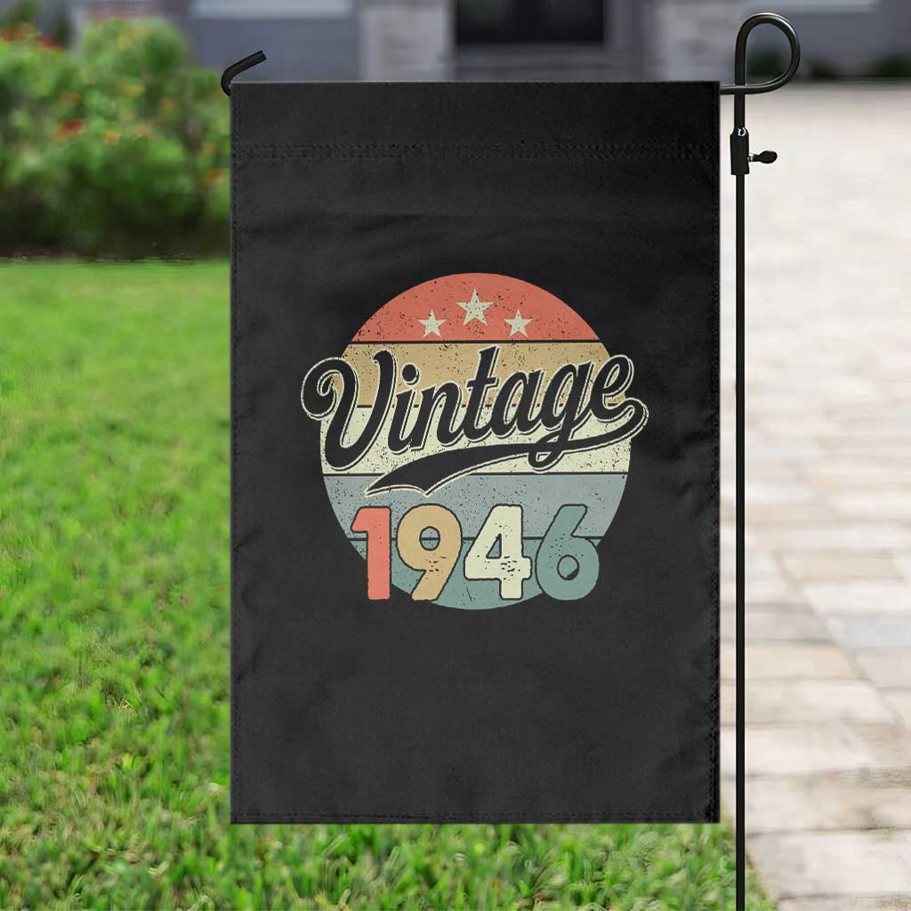 Vintage 1946 Garden Flag 80 Year Old 80th Birthday Gifts