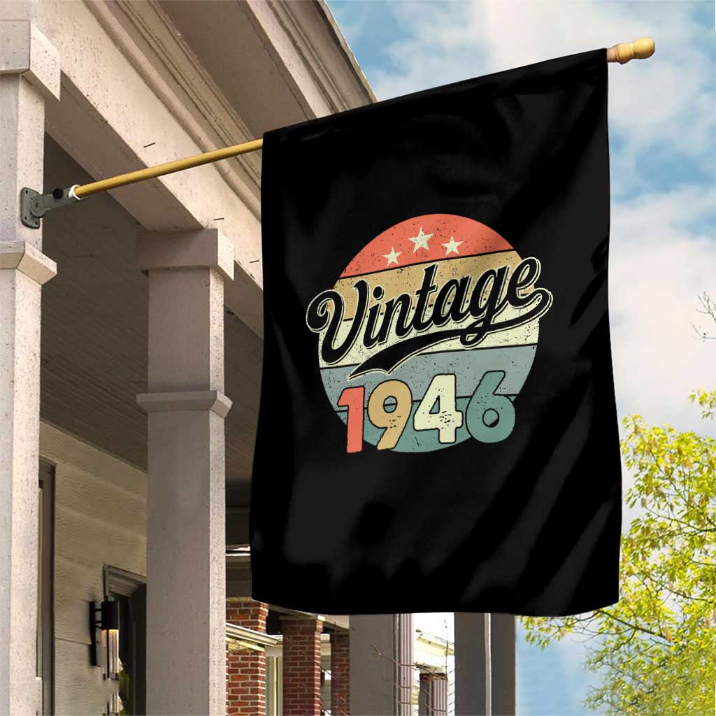Vintage 1946 Garden Flag 80 Year Old 80th Birthday Gifts