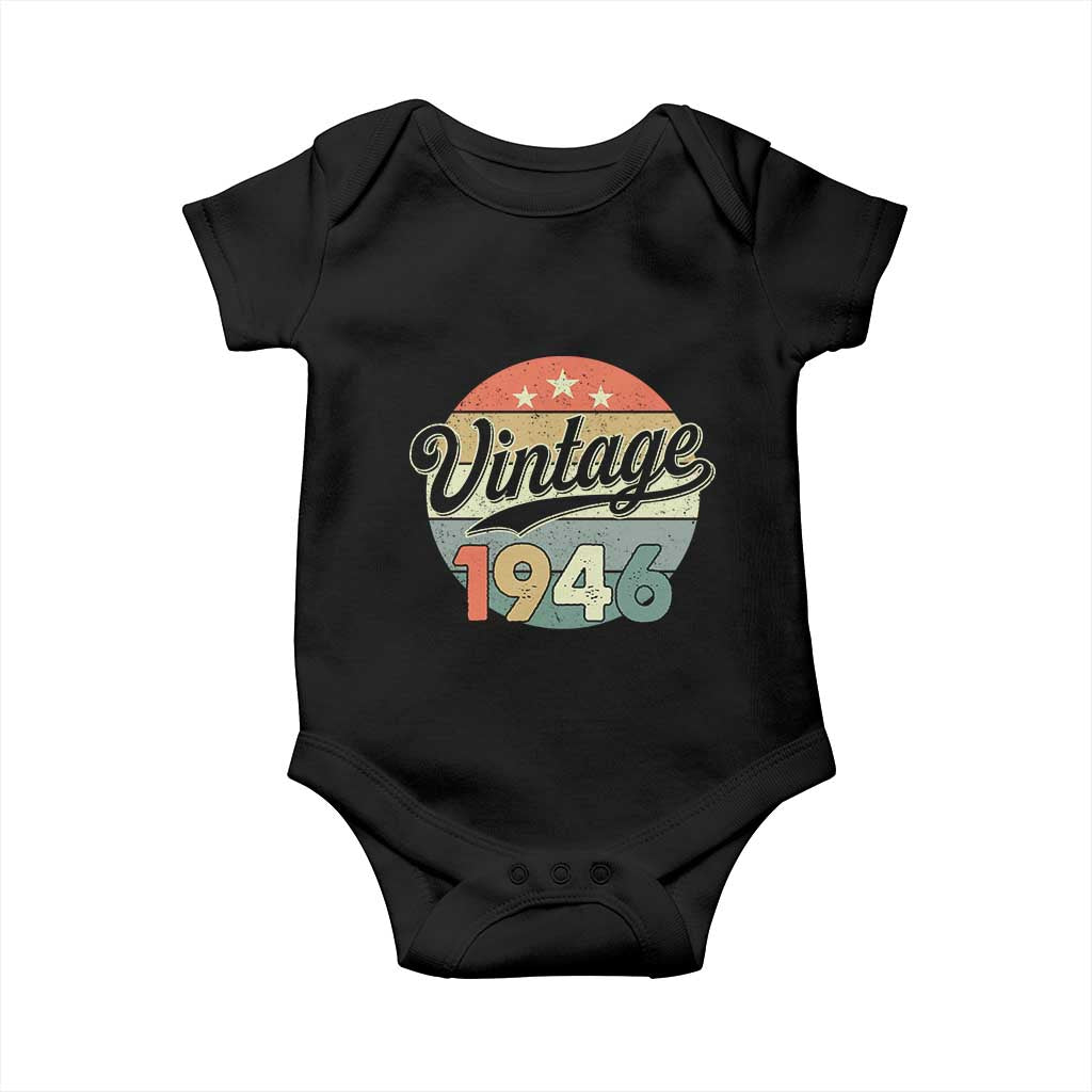 Vintage 1946 Baby Onesie 80 Year Old 80th Birthday Gifts