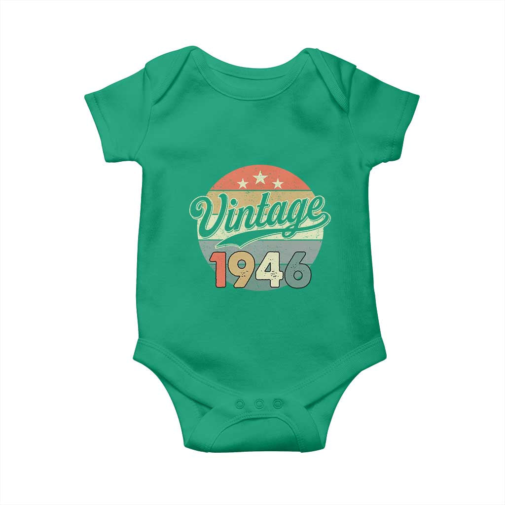 Vintage 1946 Baby Onesie 80 Year Old 80th Birthday Gifts