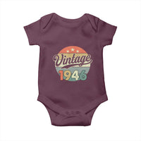 Vintage 1946 Baby Onesie 80 Year Old 80th Birthday Gifts