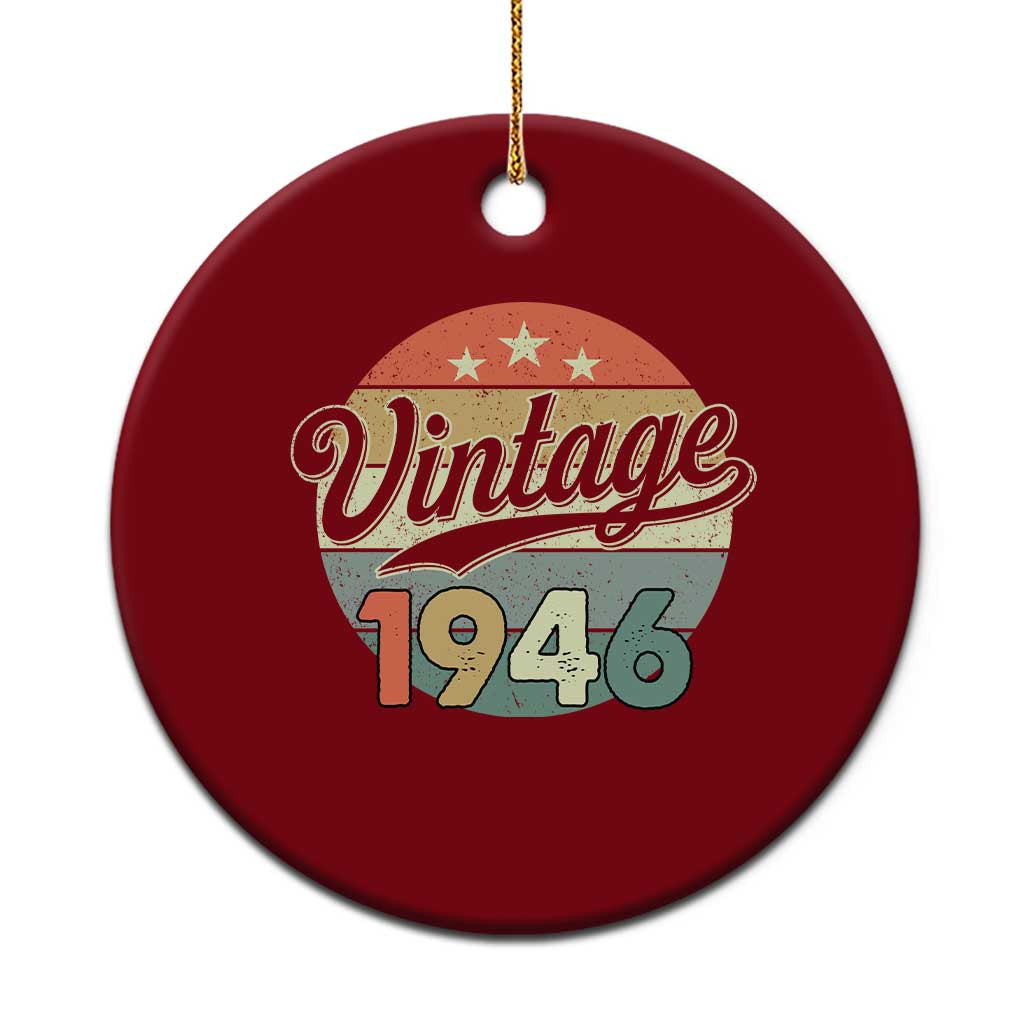 Vintage 1946 Ceramic Ornament 80 Year Old 80th Birthday Gifts