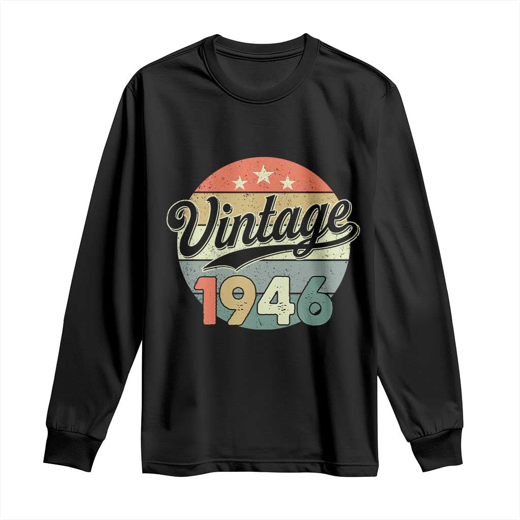 Vintage 1946 Long Sleeve Shirt 80 Year Old 80th Birthday Gifts