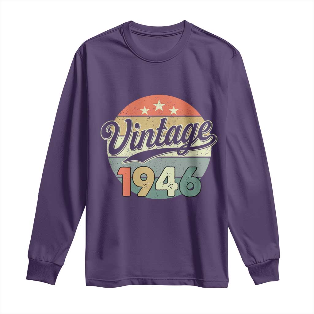 Vintage 1946 Long Sleeve Shirt 80 Year Old 80th Birthday Gifts