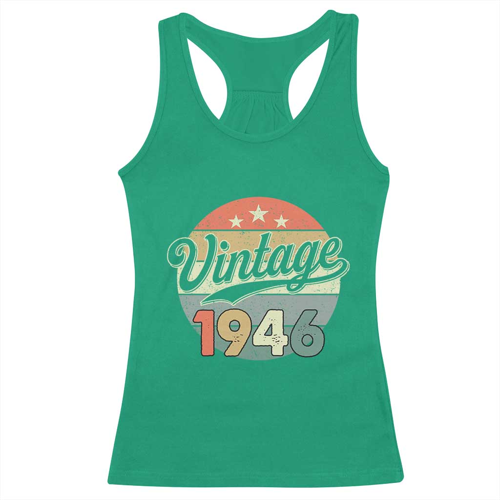 Vintage 1946 Racerback Tank Top 80 Year Old 80th Birthday Gifts