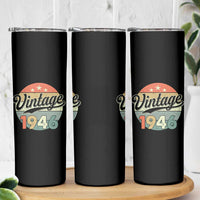 Vintage 1946 Skinny Tumbler 80 Year Old 80th Birthday Gifts
