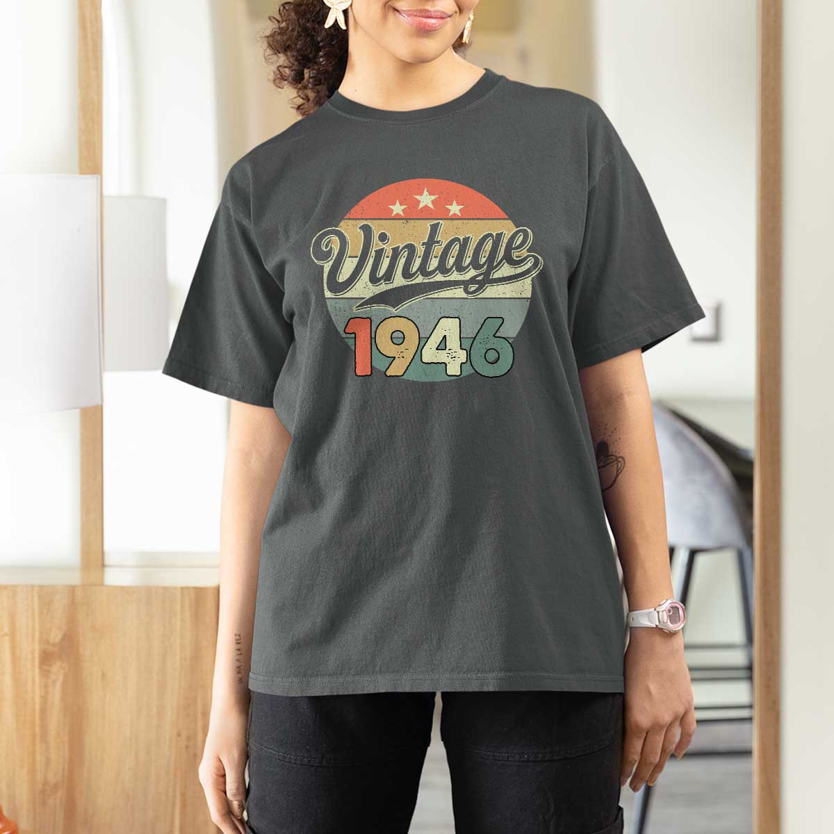 Vintage 1946 T Shirt For Women 80 Year Old 80th Birthday Gifts