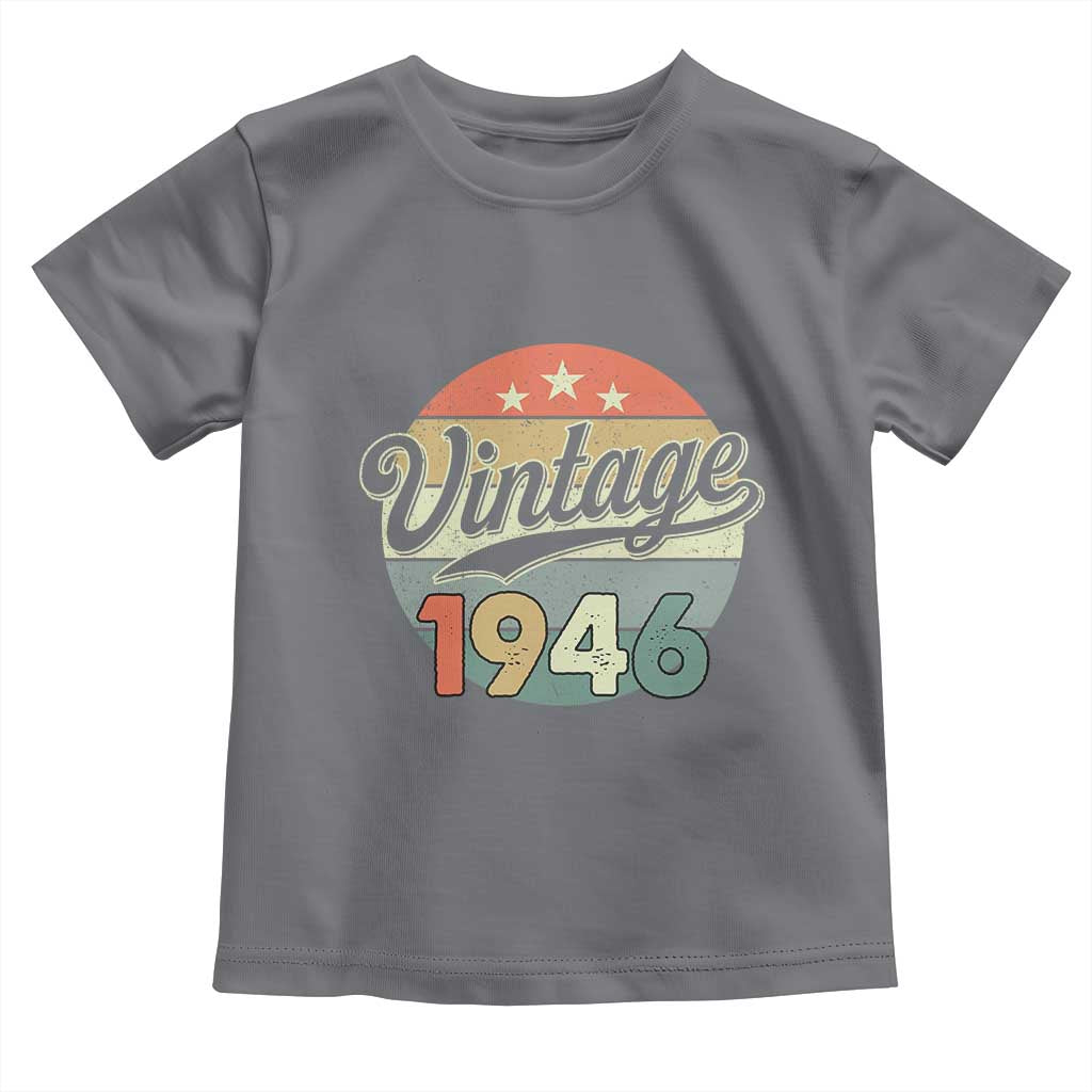 Vintage 1946 Toddler T Shirt 80 Year Old 80th Birthday Gifts