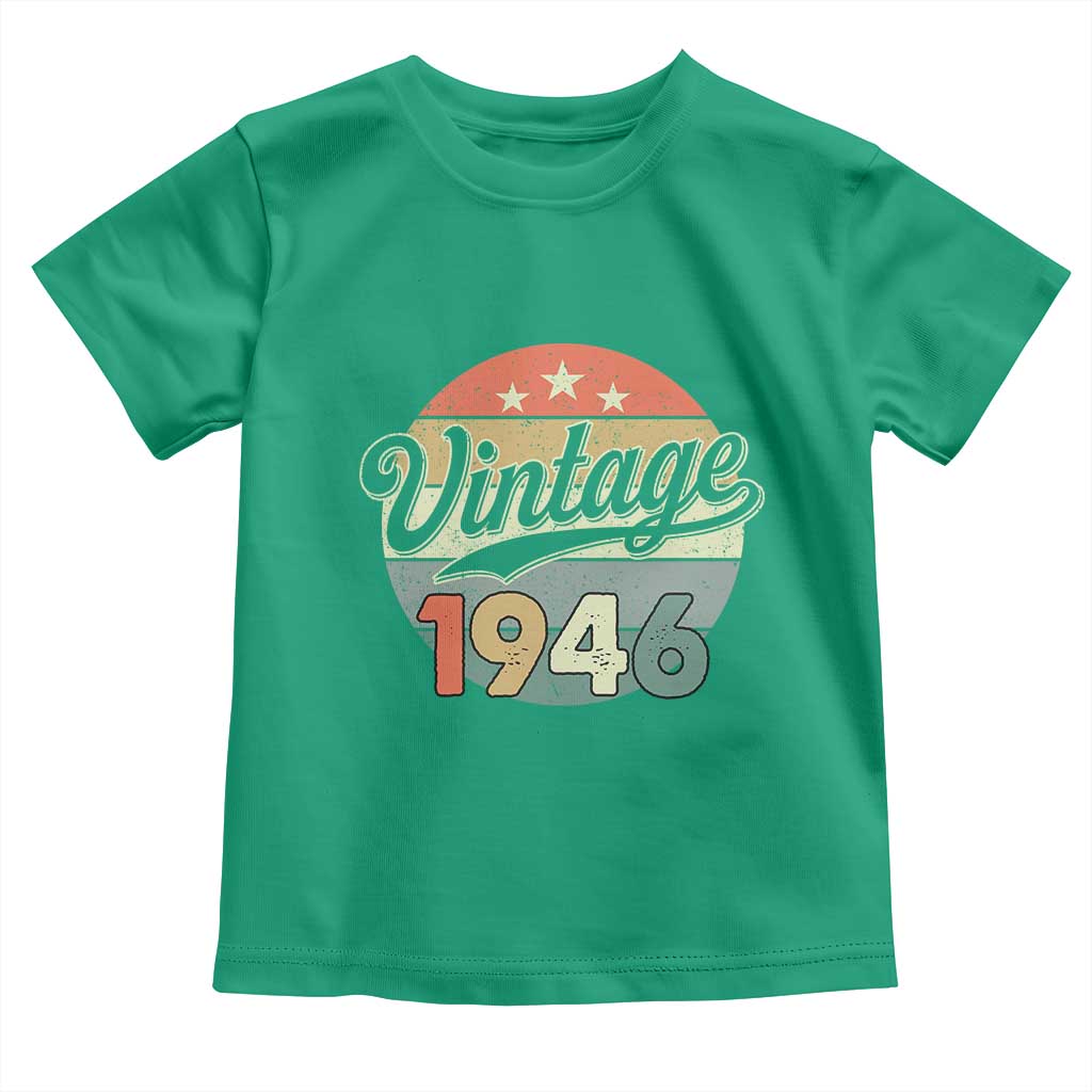 Vintage 1946 Toddler T Shirt 80 Year Old 80th Birthday Gifts