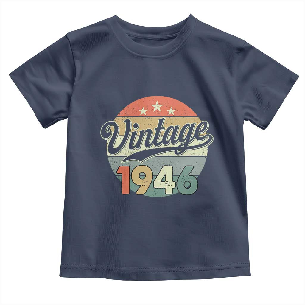 Vintage 1946 Toddler T Shirt 80 Year Old 80th Birthday Gifts