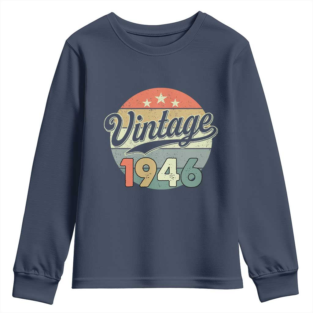 Vintage 1946 Youth Sweatshirt 80 Year Old 80th Birthday Gifts