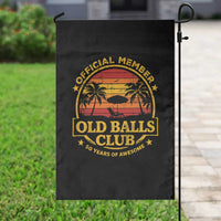 Funny 50th Birthday Garden Flag Retro Old Balls Club Gag Gift