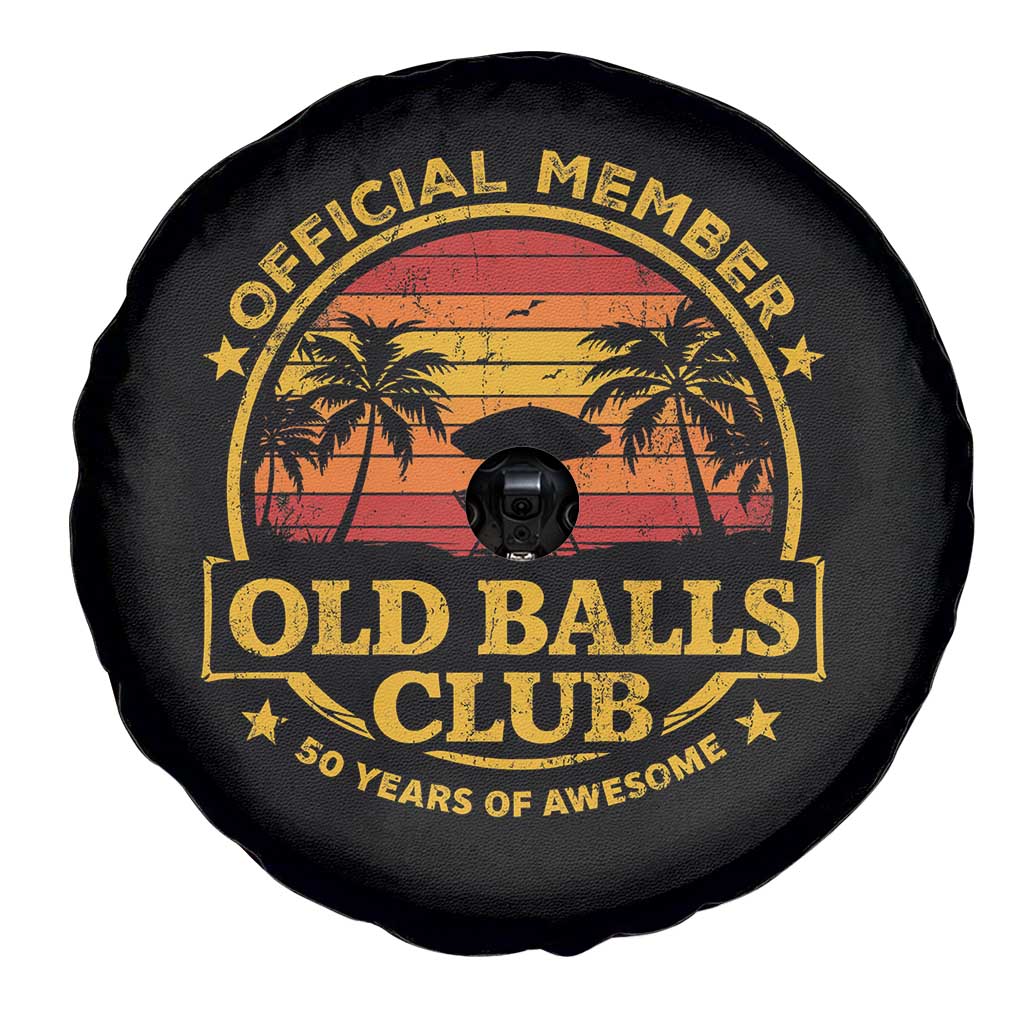 Funny 50th Birthday Spare Tire Cover Retro Old Balls Club Gag Gift