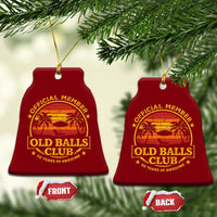 Funny 50th Birthday Ceramic Ornament Retro Old Balls Club Gag Gift