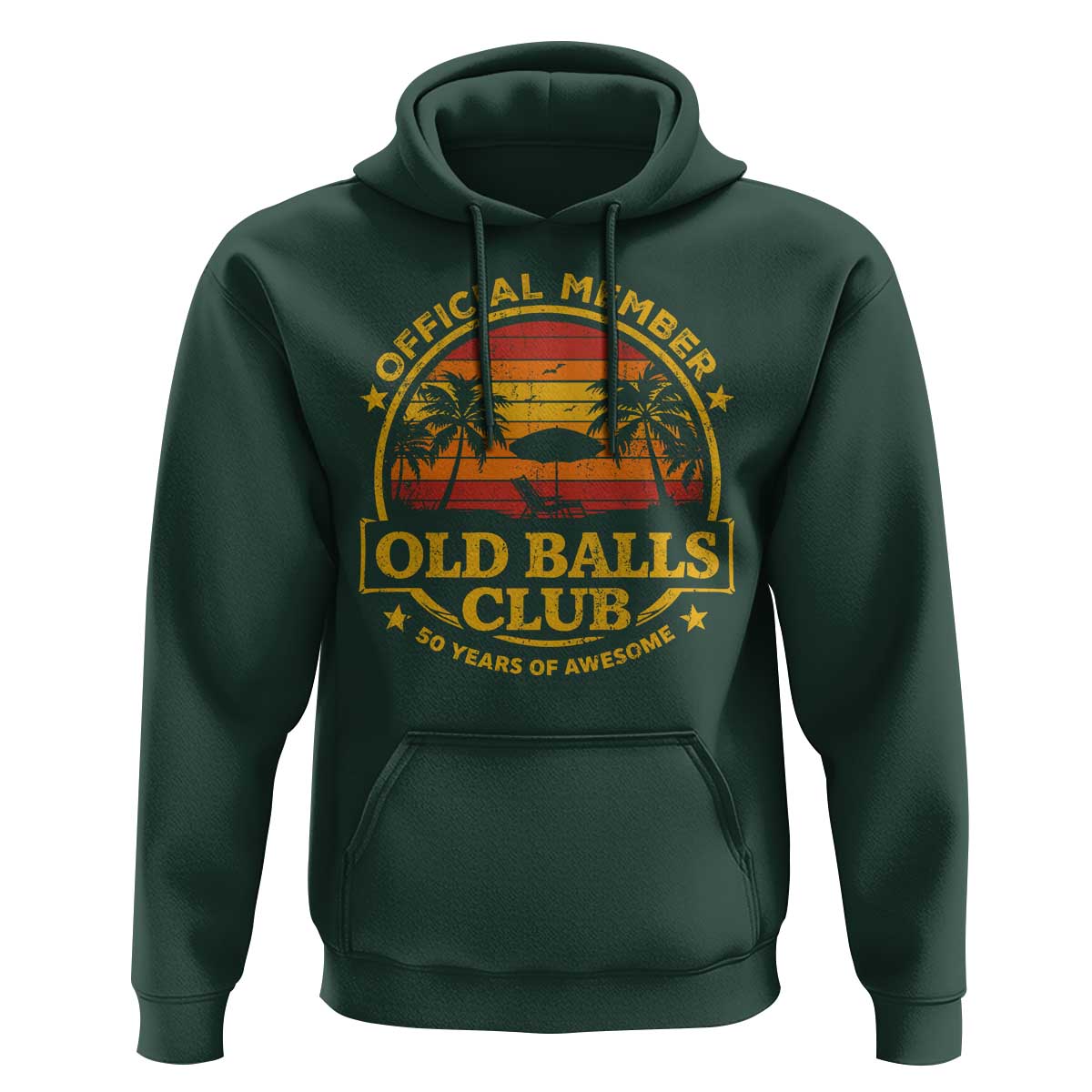 Funny 50th Birthday Hoodie Retro Old Balls Club Gag Gift