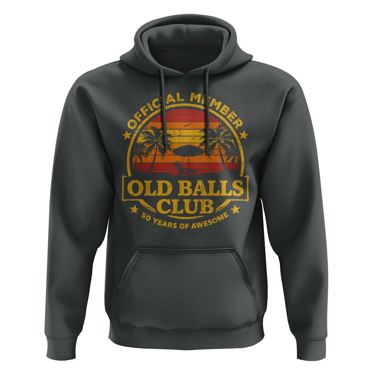 Funny 50th Birthday Hoodie Retro Old Balls Club Gag Gift