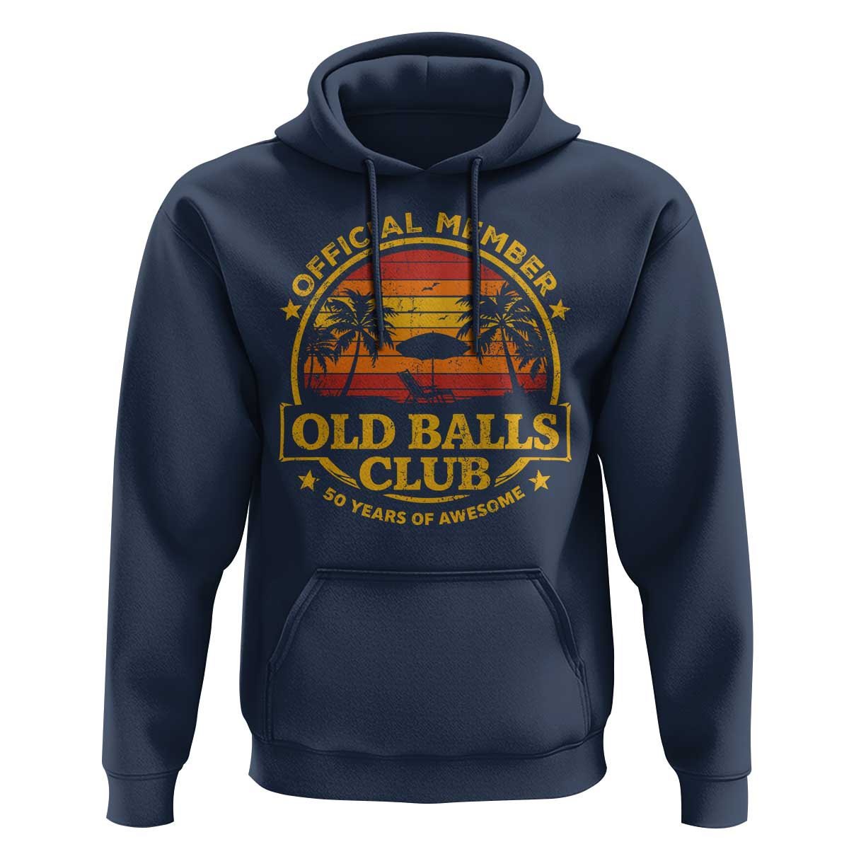 Funny 50th Birthday Hoodie Retro Old Balls Club Gag Gift