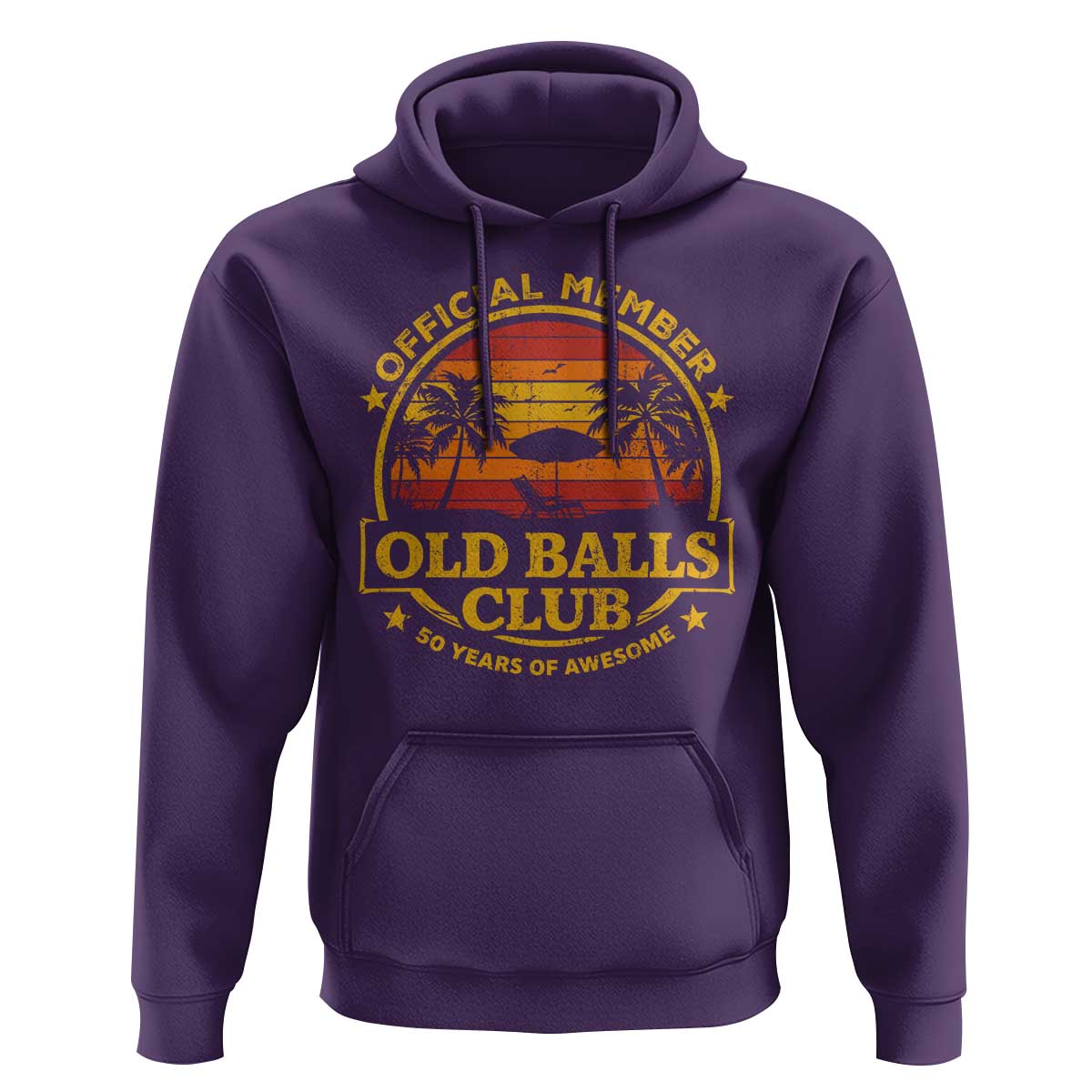 Funny 50th Birthday Hoodie Retro Old Balls Club Gag Gift