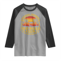 Funny 50th Birthday Raglan Shirt Retro Old Balls Club Gag Gift