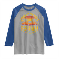 Funny 50th Birthday Raglan Shirt Retro Old Balls Club Gag Gift