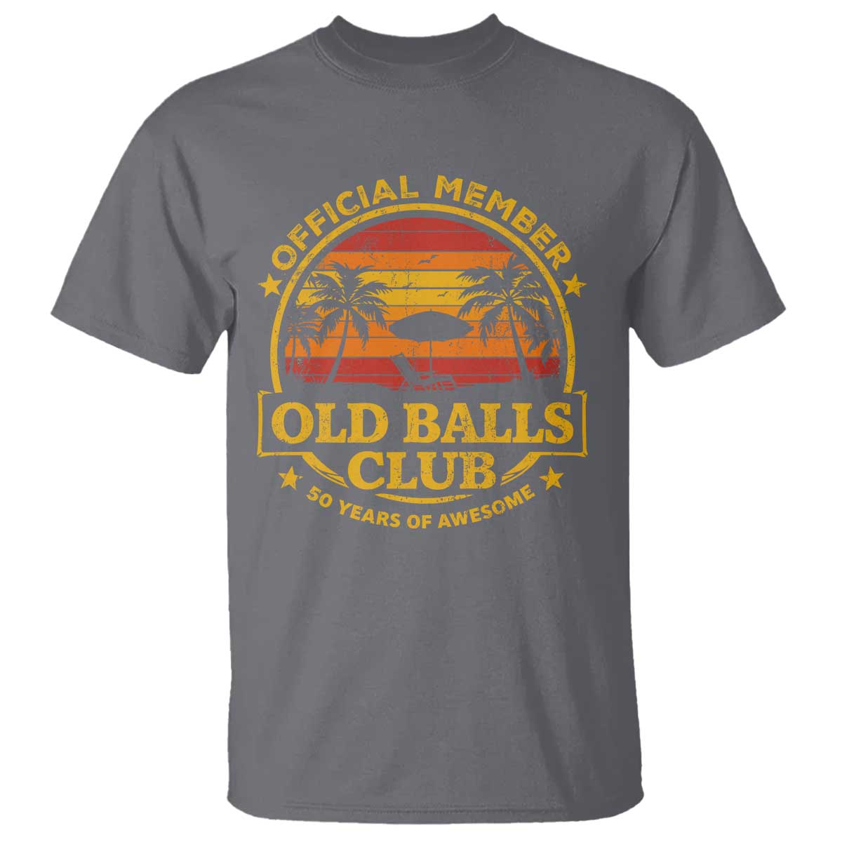 Funny 50th Birthday T Shirt Retro Old Balls Club Gag Gift
