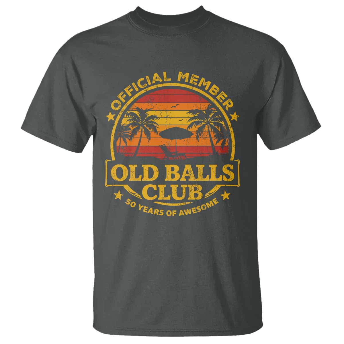Funny 50th Birthday T Shirt Retro Old Balls Club Gag Gift