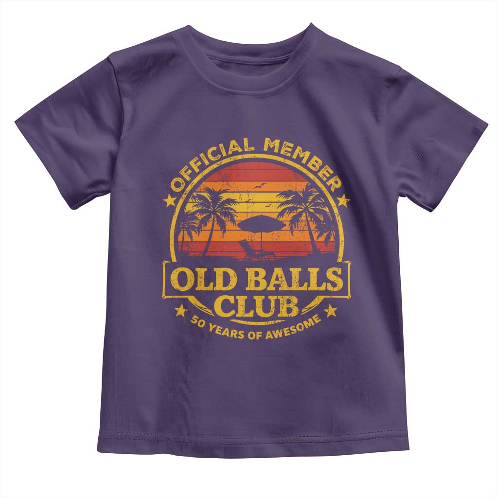 Funny 50th Birthday Toddler T Shirt Retro Old Balls Club Gag Gift