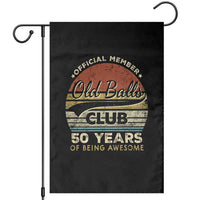 Funny 50th Birthday Garden Flag Retro Old Balls Club 50 Years Of Awesome Gag Gift