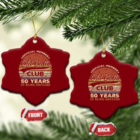 Funny 50th Birthday Ceramic Ornament Retro Old Balls Club 50 Years Of Awesome Gag Gift