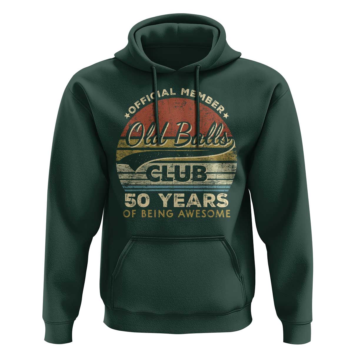Funny 50th Birthday Hoodie Retro Old Balls Club 50 Years Of Awesome Gag Gift