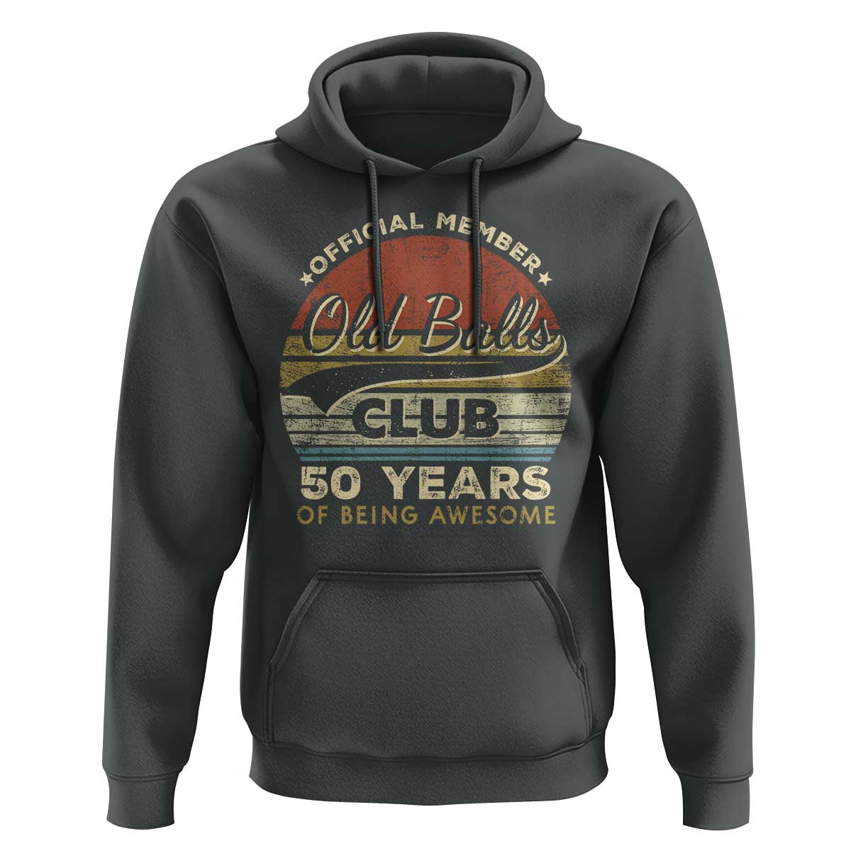 Funny 50th Birthday Hoodie Retro Old Balls Club 50 Years Of Awesome Gag Gift