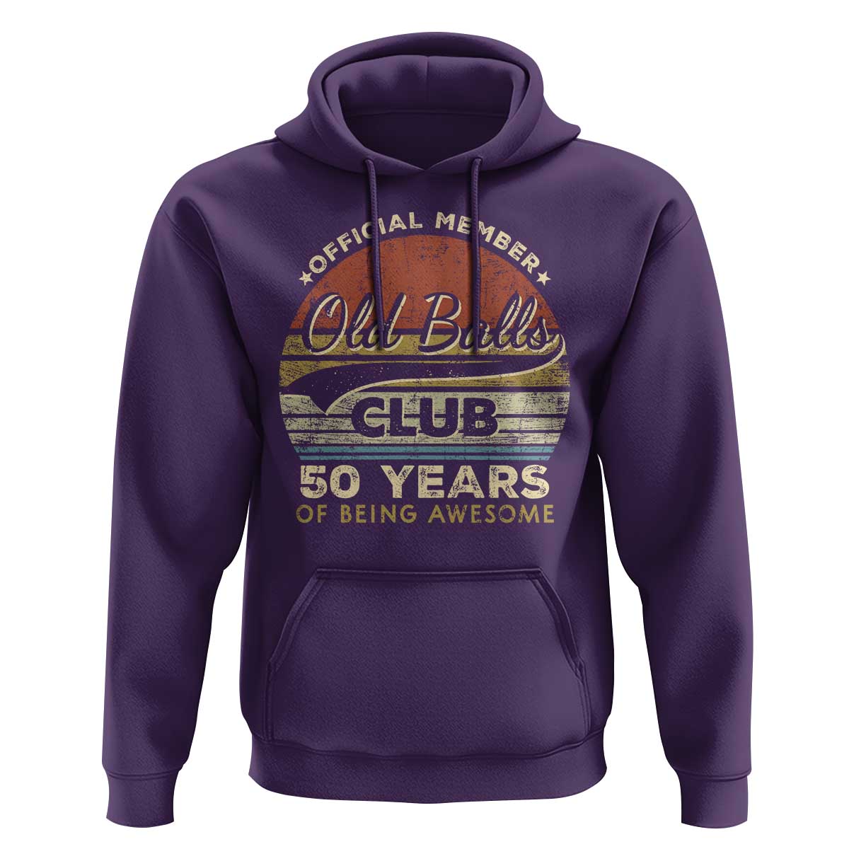 Funny 50th Birthday Hoodie Retro Old Balls Club 50 Years Of Awesome Gag Gift