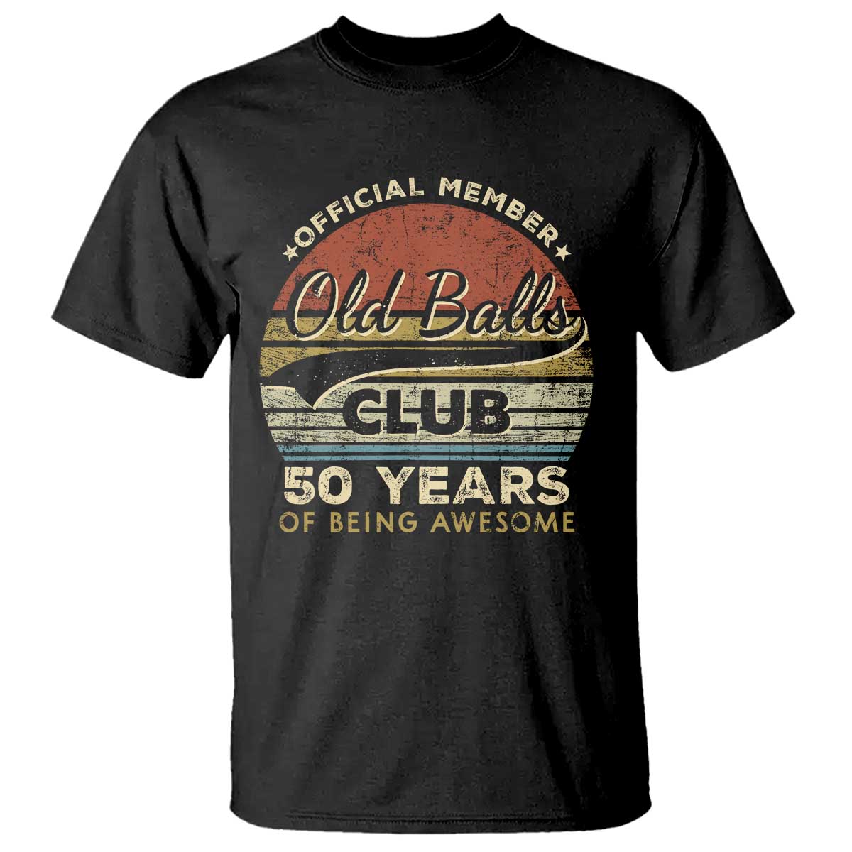 Funny 50th Birthday T Shirt Retro Old Balls Club 50 Years Of Awesome Gag Gift