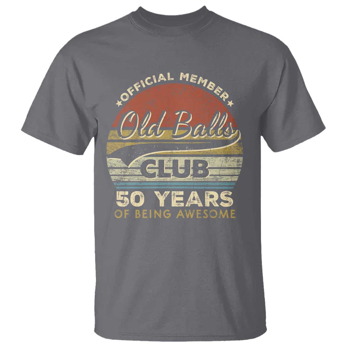 Funny 50th Birthday T Shirt Retro Old Balls Club 50 Years Of Awesome Gag Gift