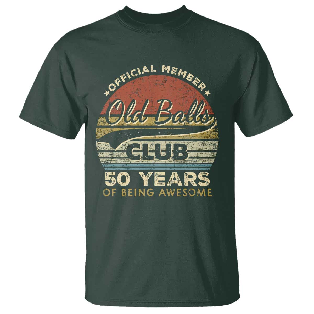Funny 50th Birthday T Shirt Retro Old Balls Club 50 Years Of Awesome Gag Gift