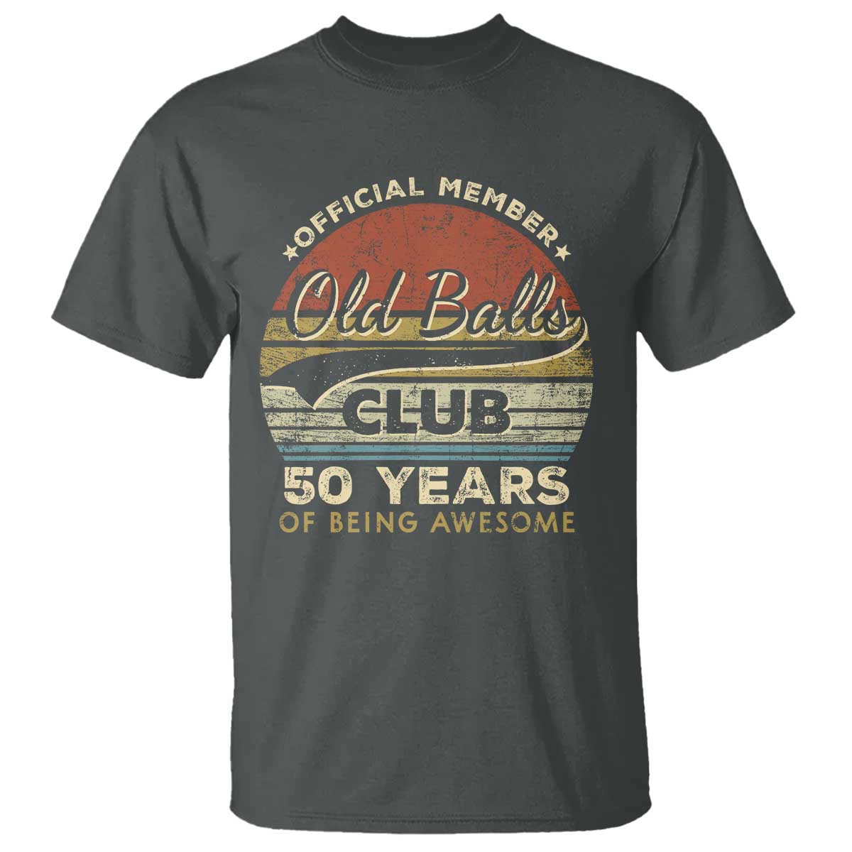 Funny 50th Birthday T Shirt Retro Old Balls Club 50 Years Of Awesome Gag Gift