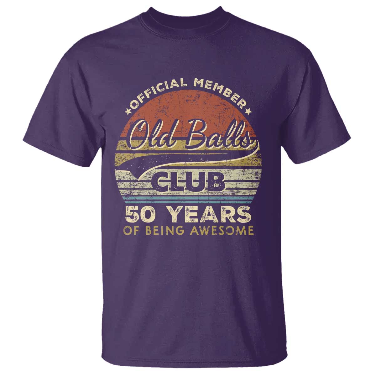 Funny 50th Birthday T Shirt Retro Old Balls Club 50 Years Of Awesome Gag Gift