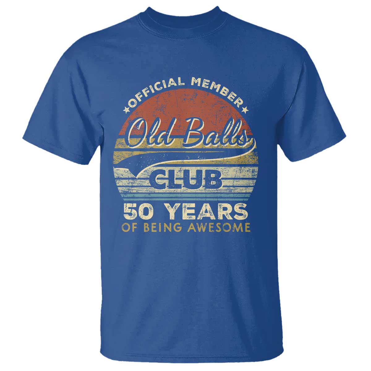 Funny 50th Birthday T Shirt Retro Old Balls Club 50 Years Of Awesome Gag Gift