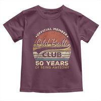 Funny 50th Birthday Toddler T Shirt Retro Old Balls Club 50 Years Of Awesome Gag Gift