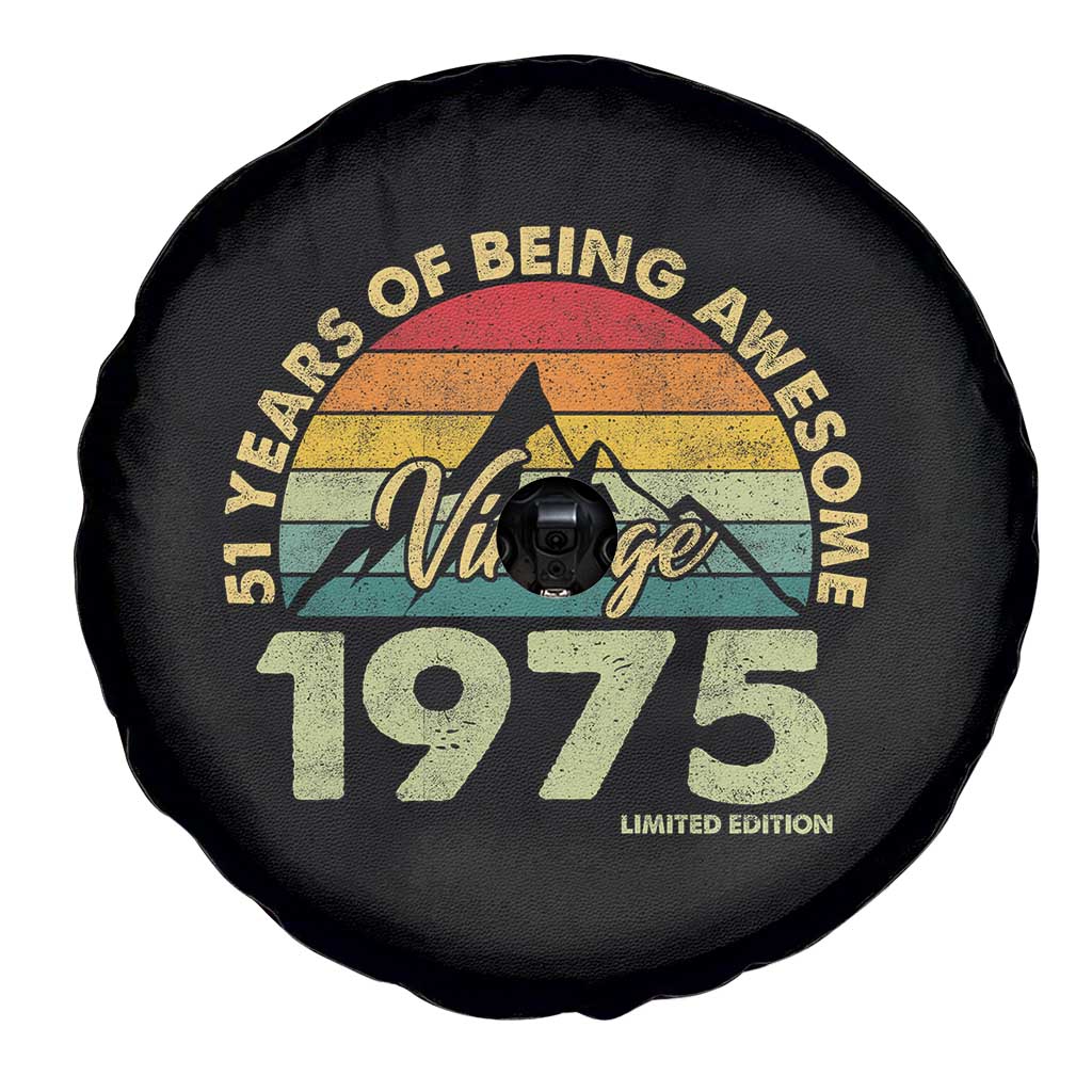 51th Birthday Spare Tire Cover Vintage 1975 Limited Edition 51 Years Old Gift