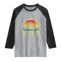 51th Birthday Raglan Shirt Vintage 1975 Limited Edition 51 Years Old Gift
