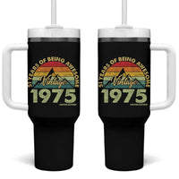 51th Birthday Tumbler With Handle Vintage 1975 Limited Edition 51 Years Old Gift