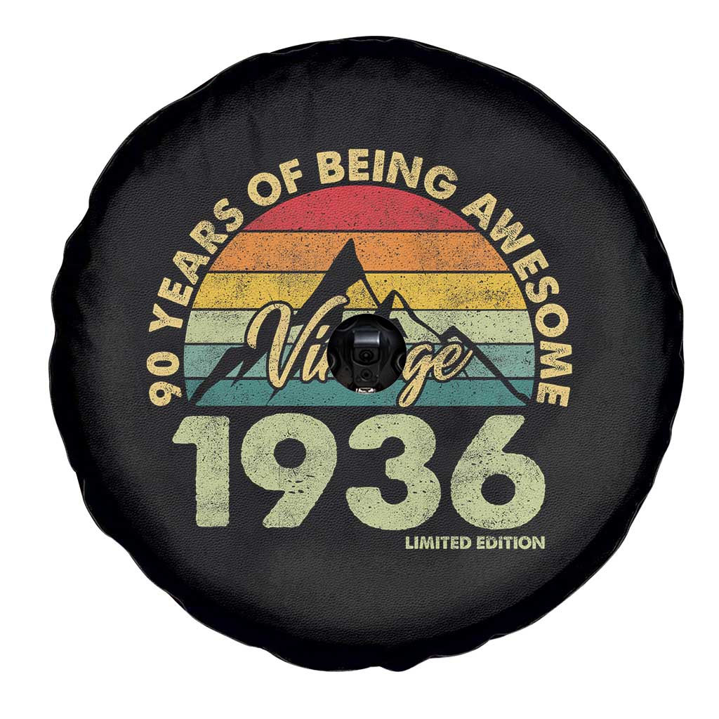 90th Birthday Spare Tire Cover Vintage 1936 Limited Edition 90 Year Old Gift