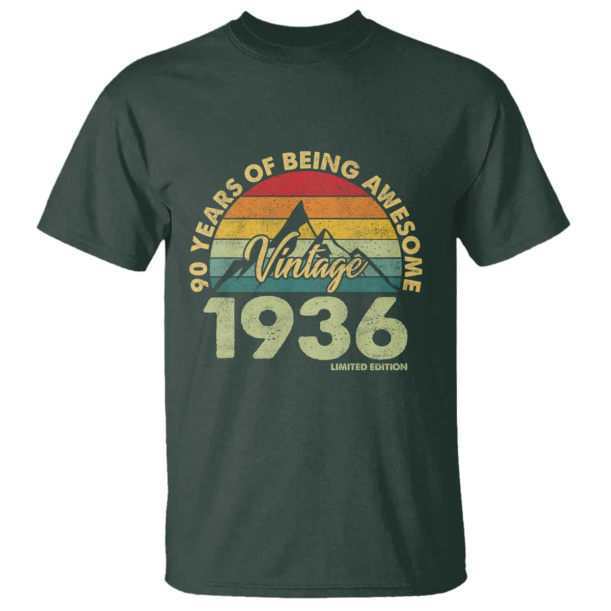90th Birthday T Shirt Vintage 1936 Limited Edition 90 Year Old Gift