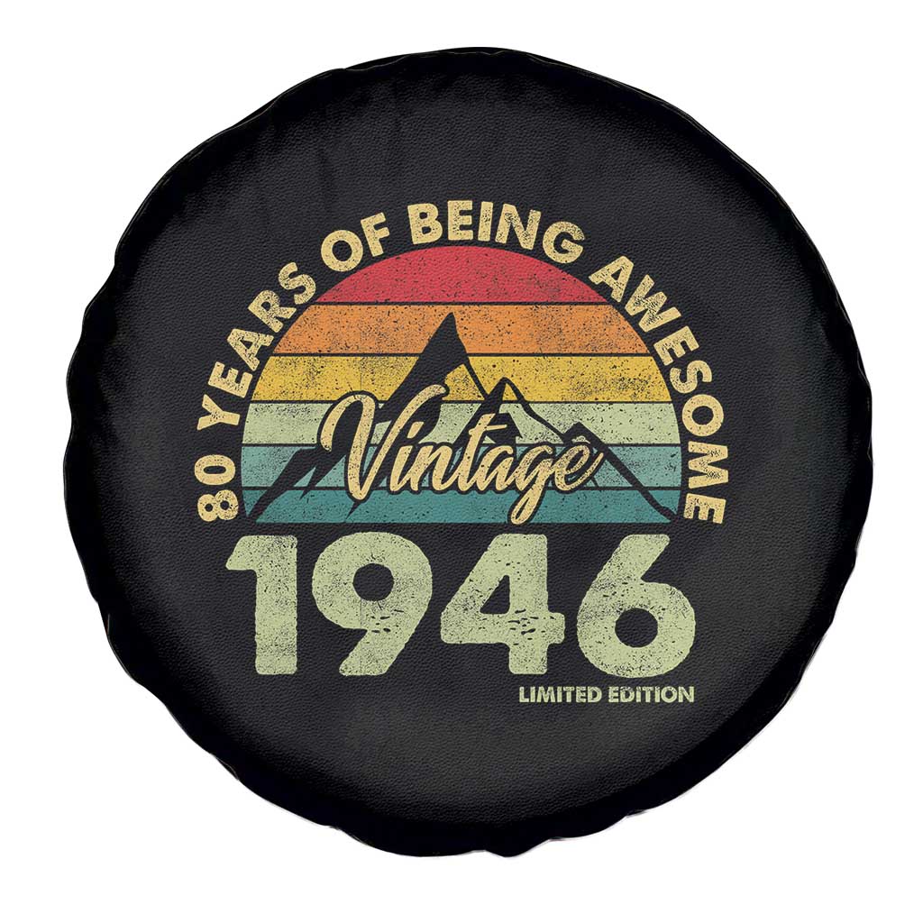 80th Birthday Spare Tire Cover Vintage 1946 Limited Edition 80 Year Old Gift
