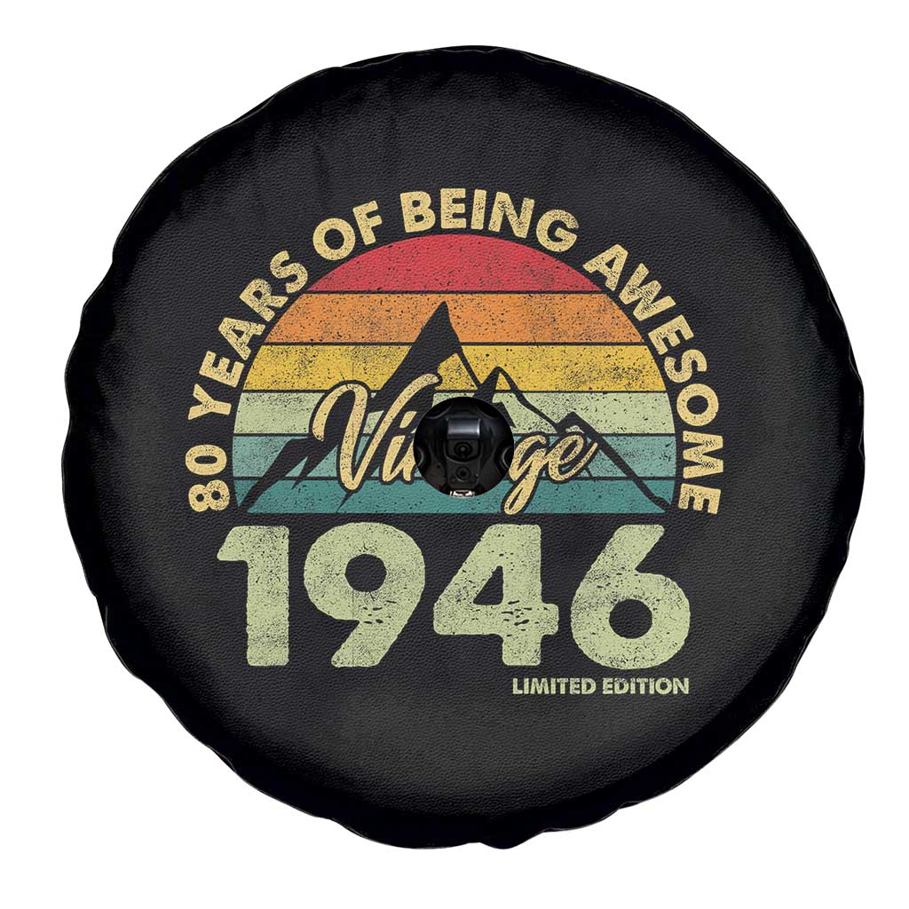 80th Birthday Spare Tire Cover Vintage 1946 Limited Edition 80 Year Old Gift