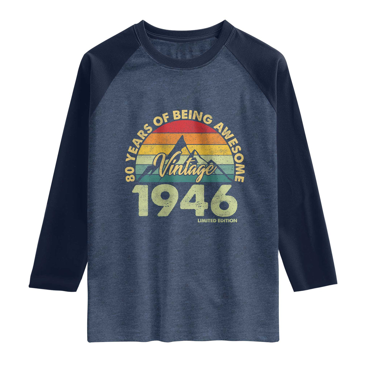 80th Birthday Raglan Shirt Vintage 1946 Limited Edition 80 Year Old Gift