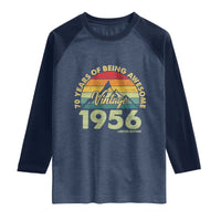 70th Birthday Raglan Shirt Vintage 1956 Limited Edition 70 Year Old Gift